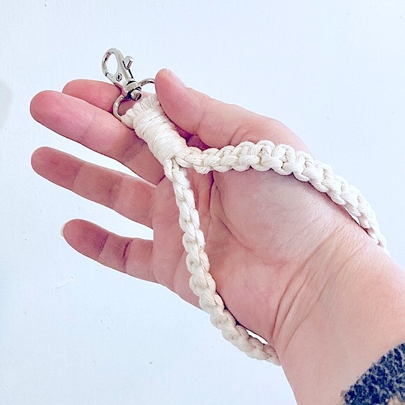 🆕Handmade w/L💋VE:Cotton Macrame Wristlet🗝Chain - Picture 6 of 16
